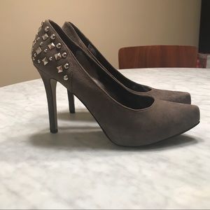 MARC FISHER Gray Studded Heels